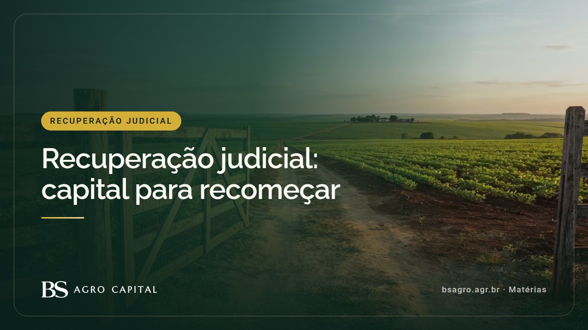 Capa da matéria: Recuperação judicial no agro: o capital certo para abrir um novo ciclo